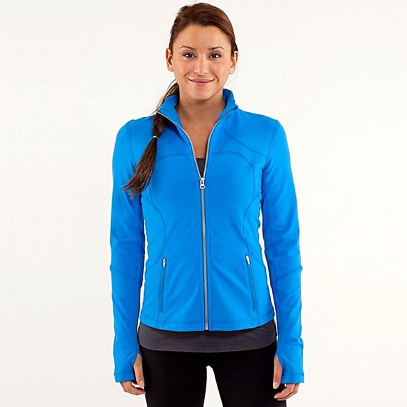 lululemon athletica Tops - Lululemon Forme Jacket in Brushed Beaming Blue